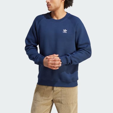 Polera Trifolio Essentials Cuello Redondo] Azul Hombre Originals